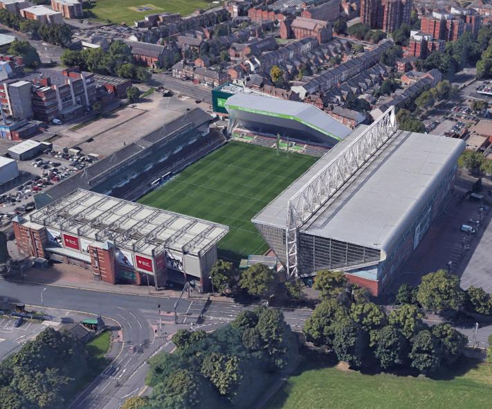 是时候介绍看一下英格兰的橄榄球场了，至少能达到英乙水准