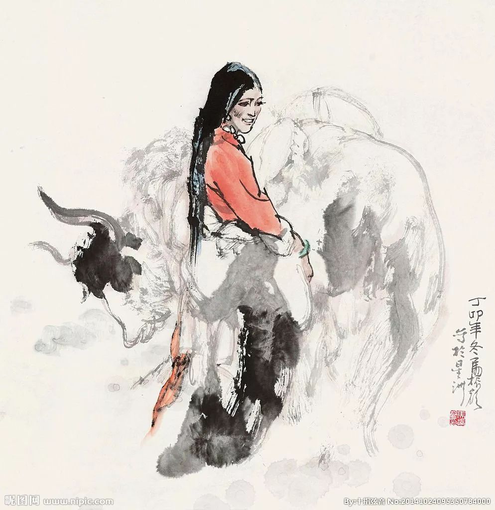 国画人物画作品教学,国画人物画画法技巧