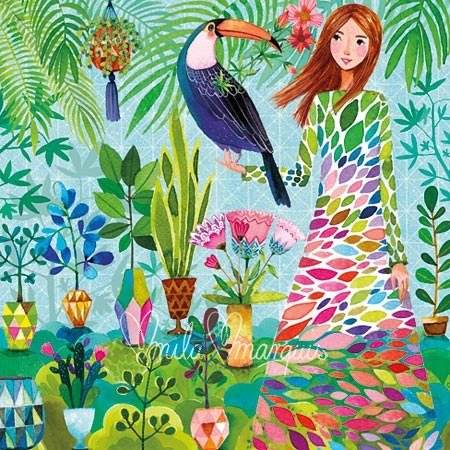 插画设计卧室墙面插画,创意插画素材墙绘