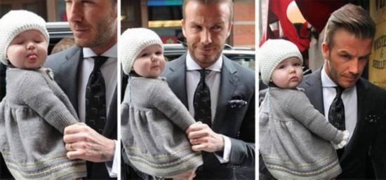 贝克汉姆亲吻小七画面温馨，却遭英国名嘴质疑父爱方式，争议不断