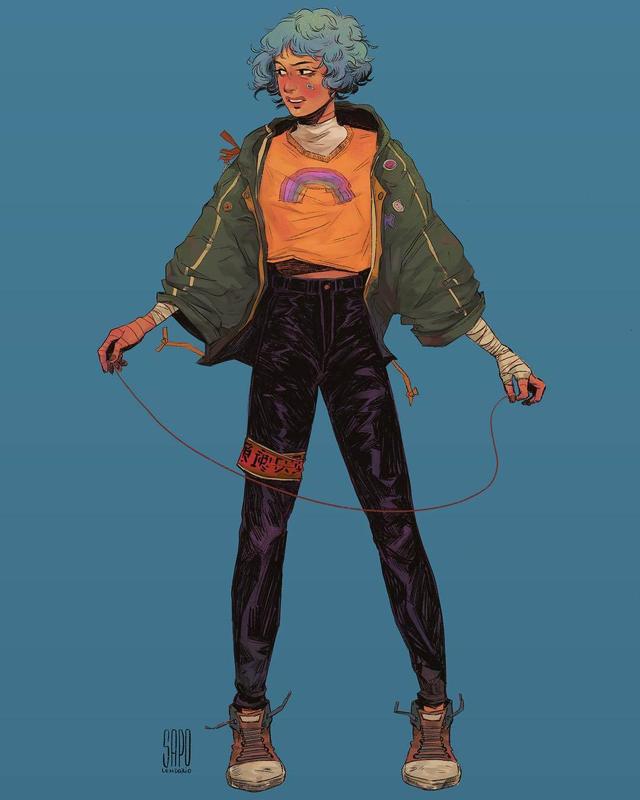 菲律宾画师aoiogata的插画作品,巴西艺术家的插画作品