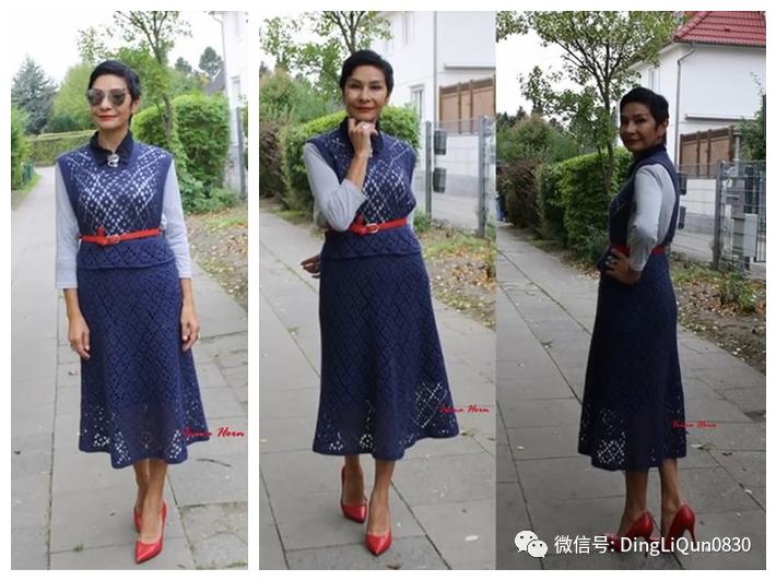 中老年人女冬季针织衫教程,针织中老年女装新款