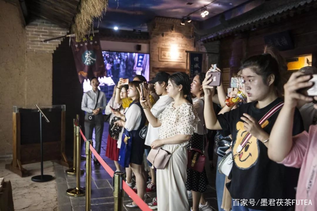 会友会景会茯茶品古品今品墨君|陕西巨鹰公司莅临金叶茯茶参观