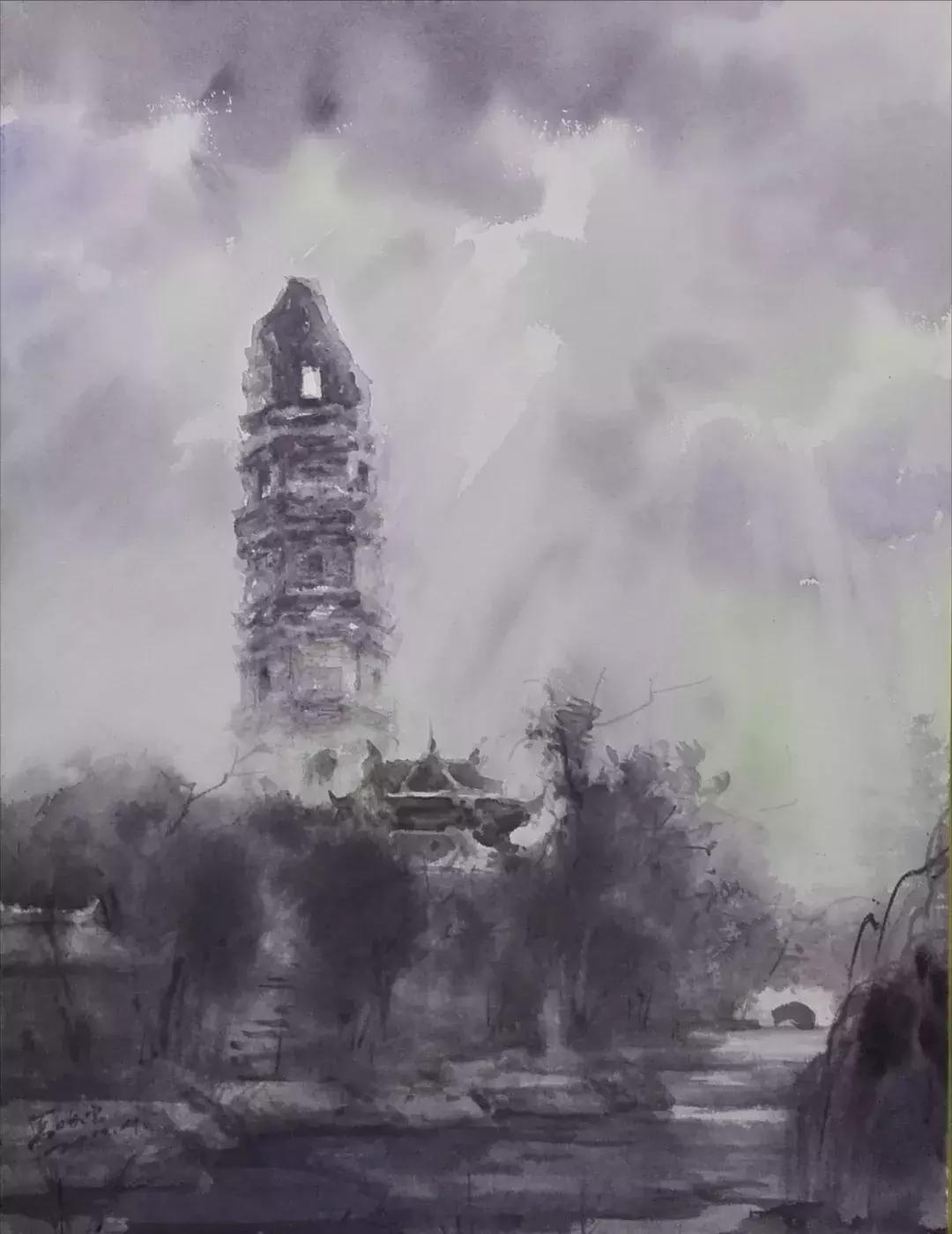 夏晓云水彩画图片,艺展中国油画作品欣赏