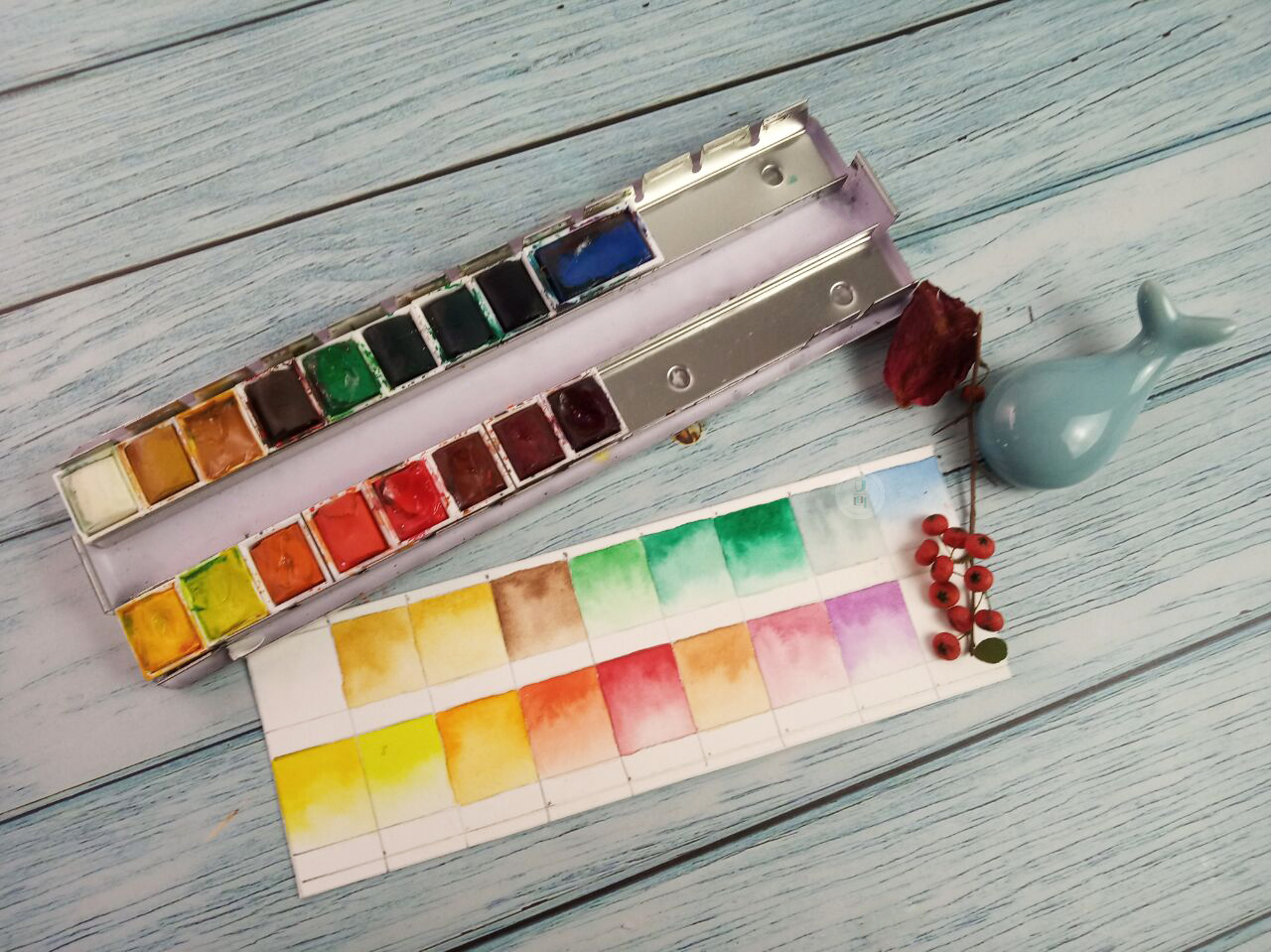 色卡水彩怎么画,水彩怎么做染卡