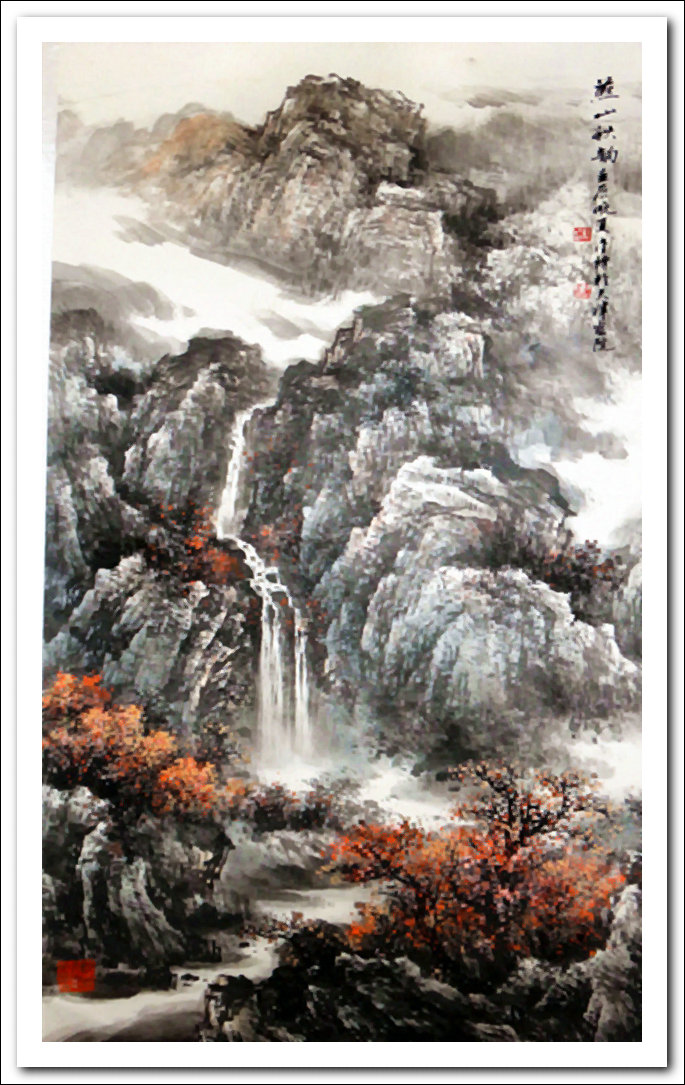 溪山国画山水画,郭金标山水画大全