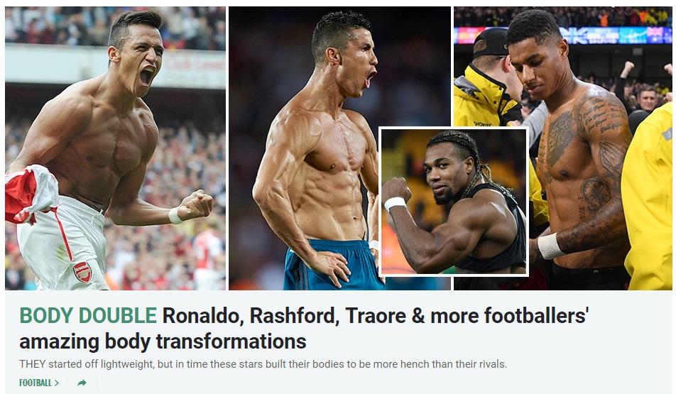 足坛最强三人c罗梅西内马尔,足坛十大肌肉最多的人