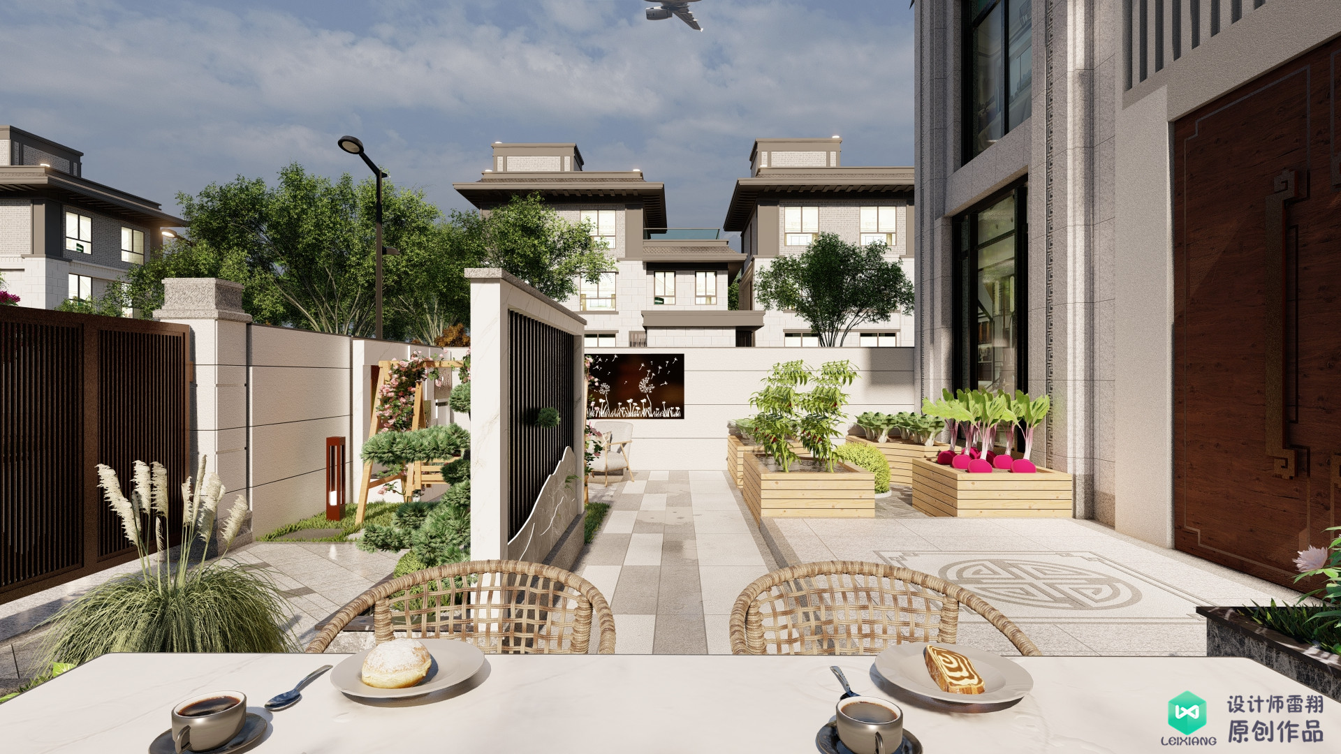 老公买下85㎡庭院，地面非要全部做硬化铺装，邻居竟想照着装