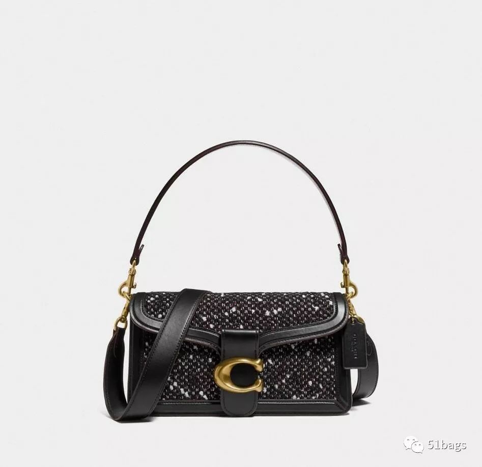 coach酒神包tabby奶茶色,coach酒神包正品细节图