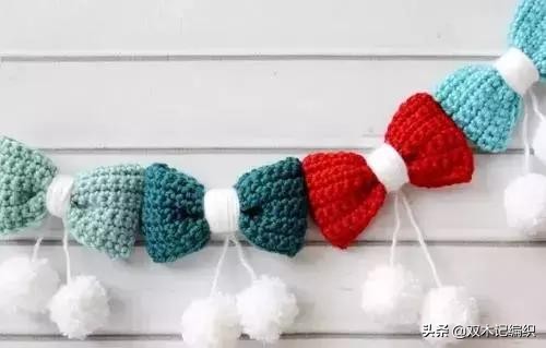 蝴蝶结的钩法教程全过程,金边蝴蝶结钩针详细教程图解