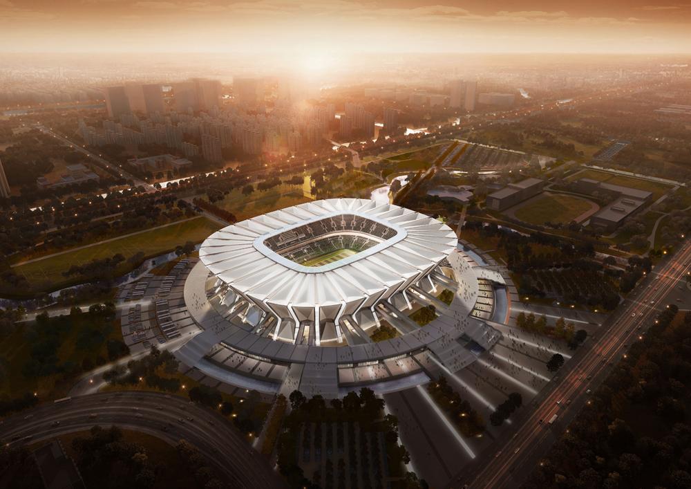 昆山专业足球场设计,民国风格足球场设计