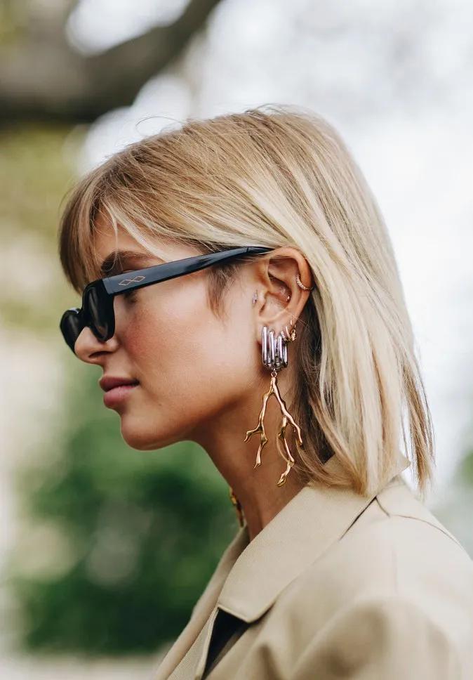 欧阳娜娜同款耳环怎么戴,欧阳娜娜耳环