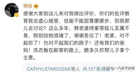 杨烁回应父母对孩子的暴力,杨烁严父