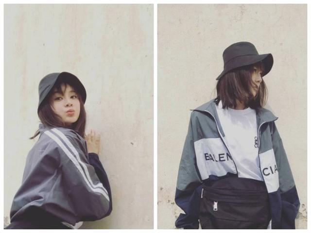 热巴同款防晒,热巴戴渔夫帽