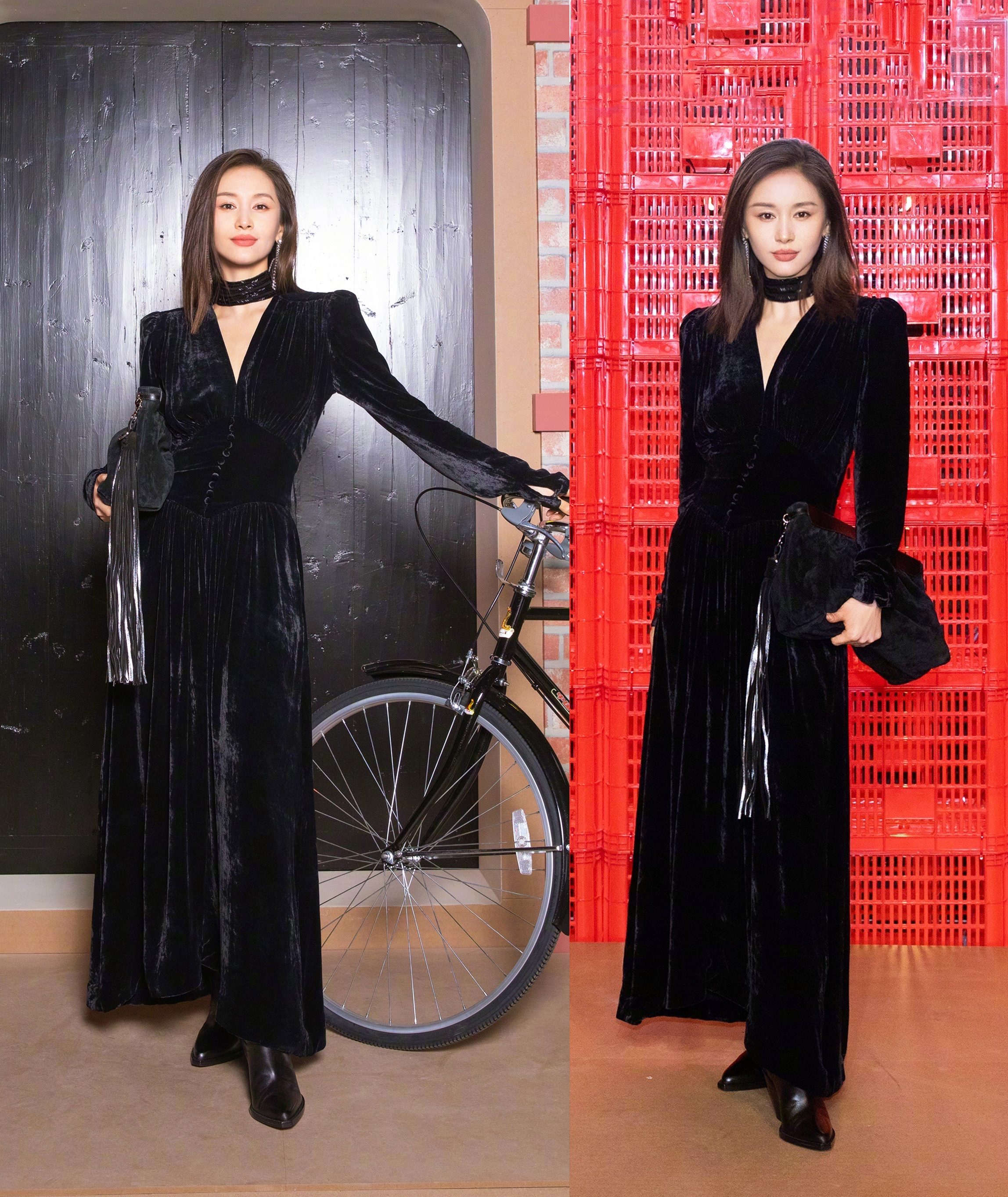 潮酷又显瘦的all black穿搭：刘诗诗景甜优雅，王子文欧阳娜娜酷美