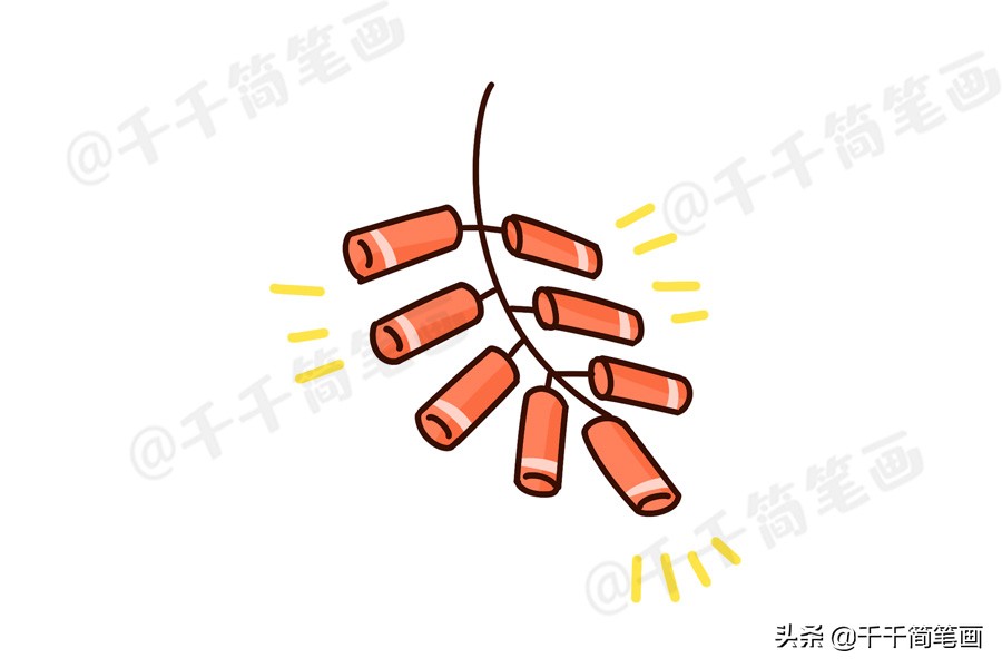 鼠年拜年简笔画大全带颜色,鼠年过年图片大全简笔画