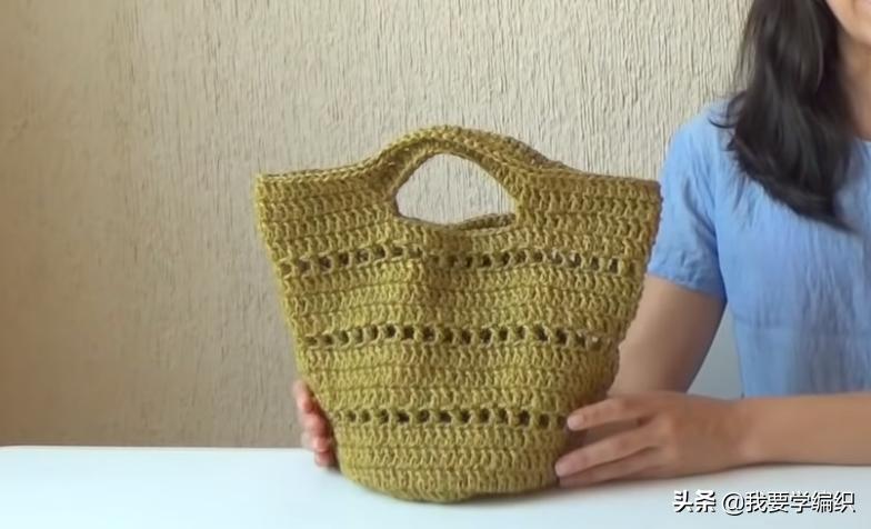 圆筒手提袋钩织教程,女士手提袋钩织全教程视频