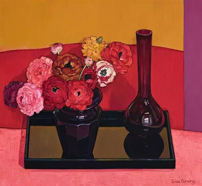 她72岁，画了50多年的画，花儿在她笔下都有了个性