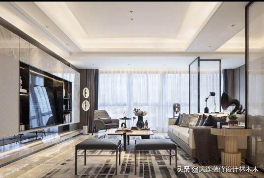 大连融创海逸长洲88平装修多钱,装修183平设计案例融创海逸长洲