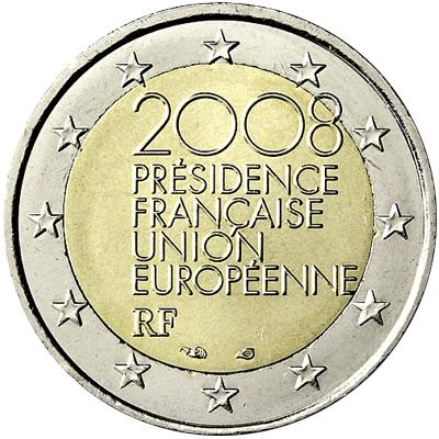 四分之一欧元中法纪念币,2欧元纪念币
