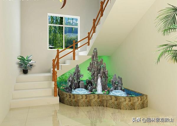 室内假山庭院假山,假山景观鱼池没假山底座怎么设计