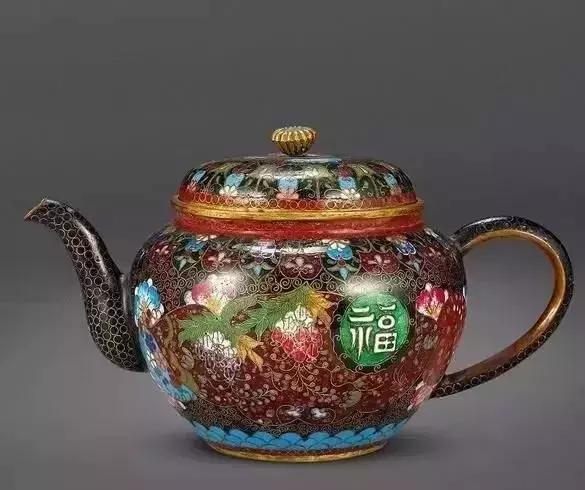 中国古漆器茶壶,古青花瓷茶壶