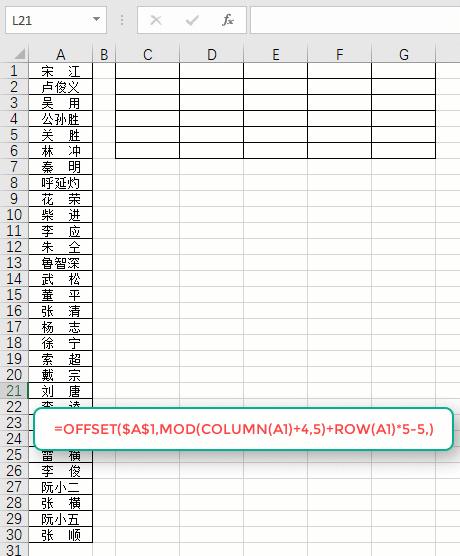 excel中如何将2列数分成多行多列,excel将一行多列分成多行多列