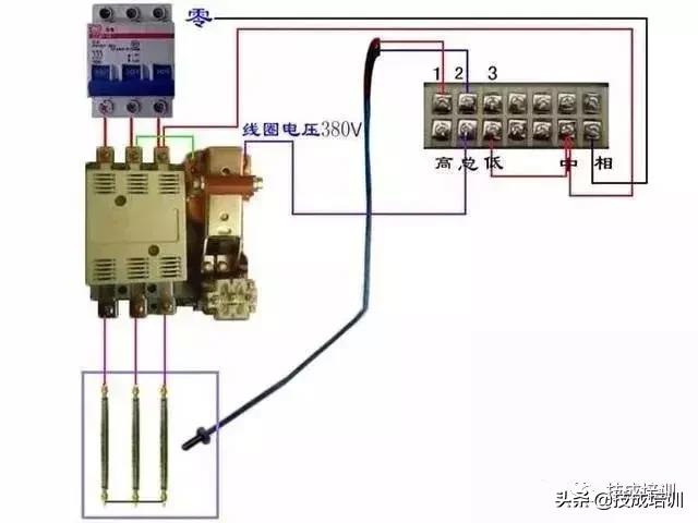 断路器电流互感器电表正确接线法,定时开关交流接触器和电表接线图
