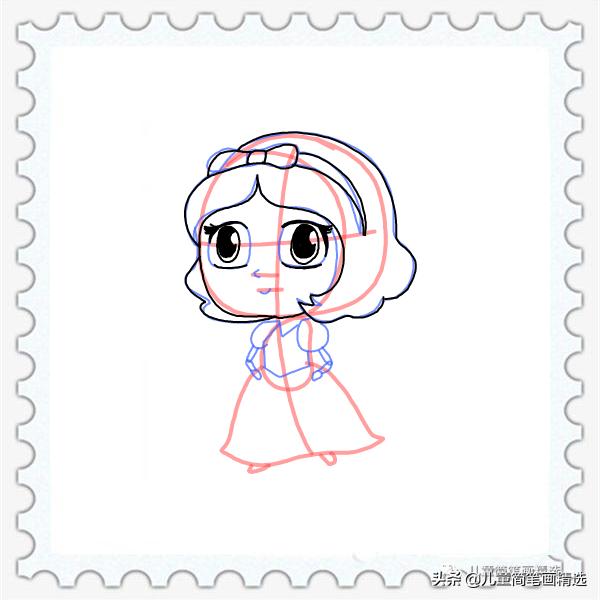 穿着睡衣的小公主简笔画怎么画,画小公主和小狗的简笔画