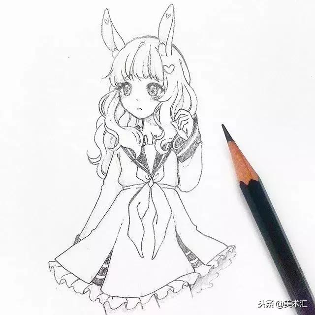 线条感十足的动漫人物,线条感很强的人物素描