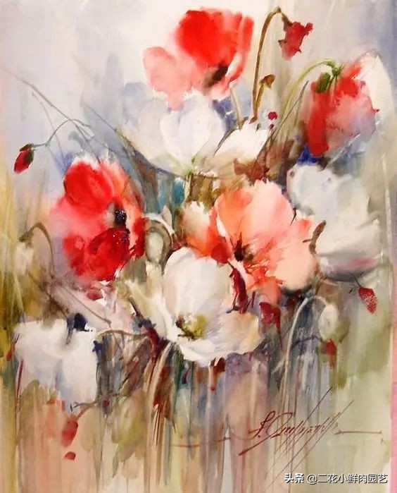 100种花卉绘画,100多张花卉线描手稿素材赶快收藏