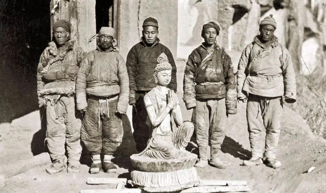 1908年未遭受破坏的敦煌莫高窟,1908年法国人拍摄的敦煌莫高窟