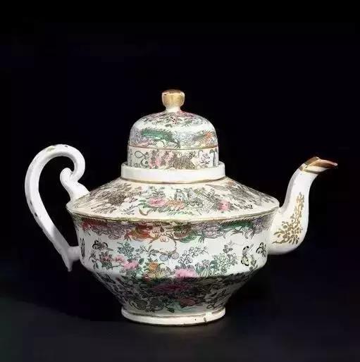 中国古漆器茶壶,古青花瓷茶壶