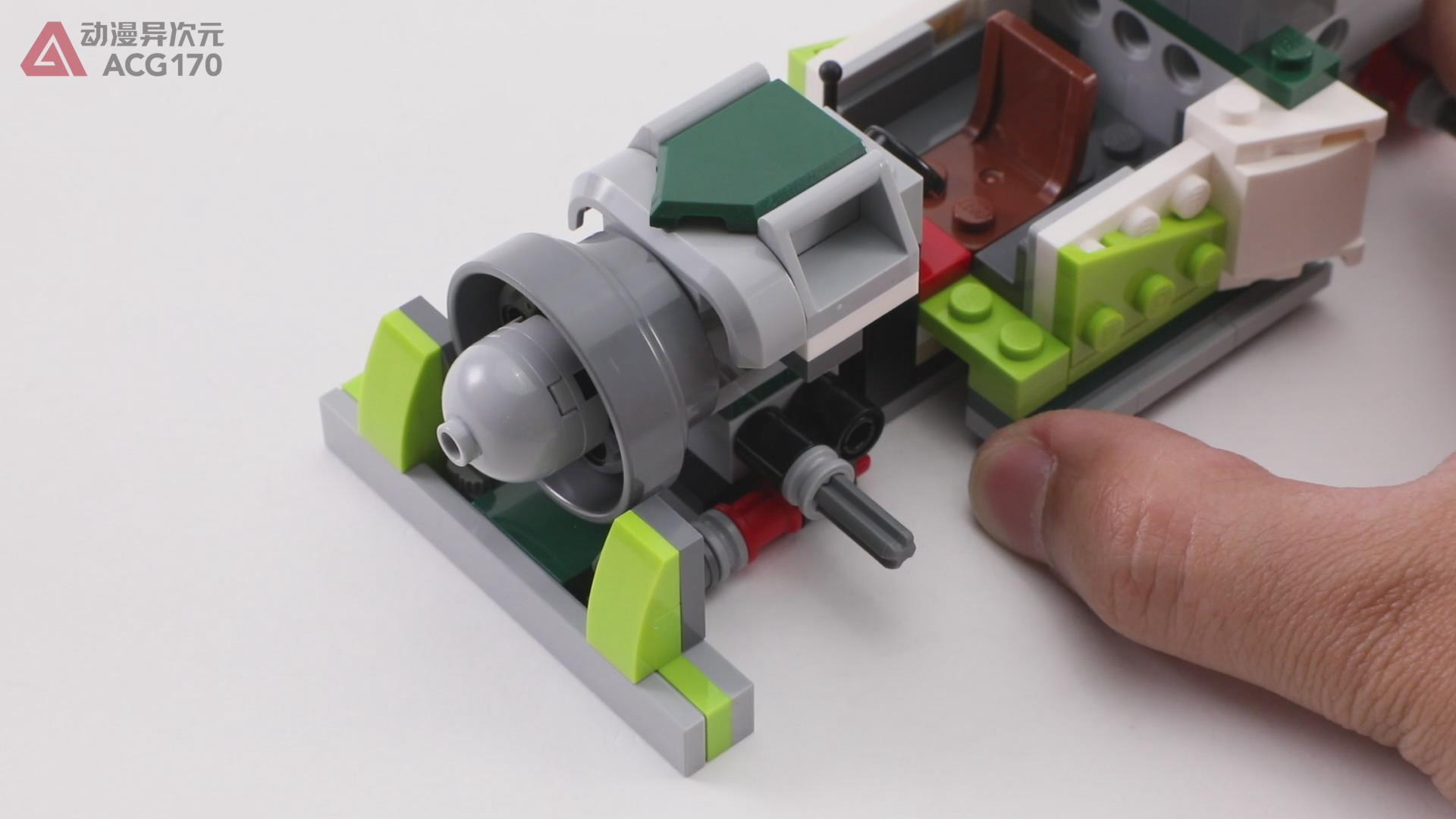 乐高积木简单的飞车,乐高积木火箭变形