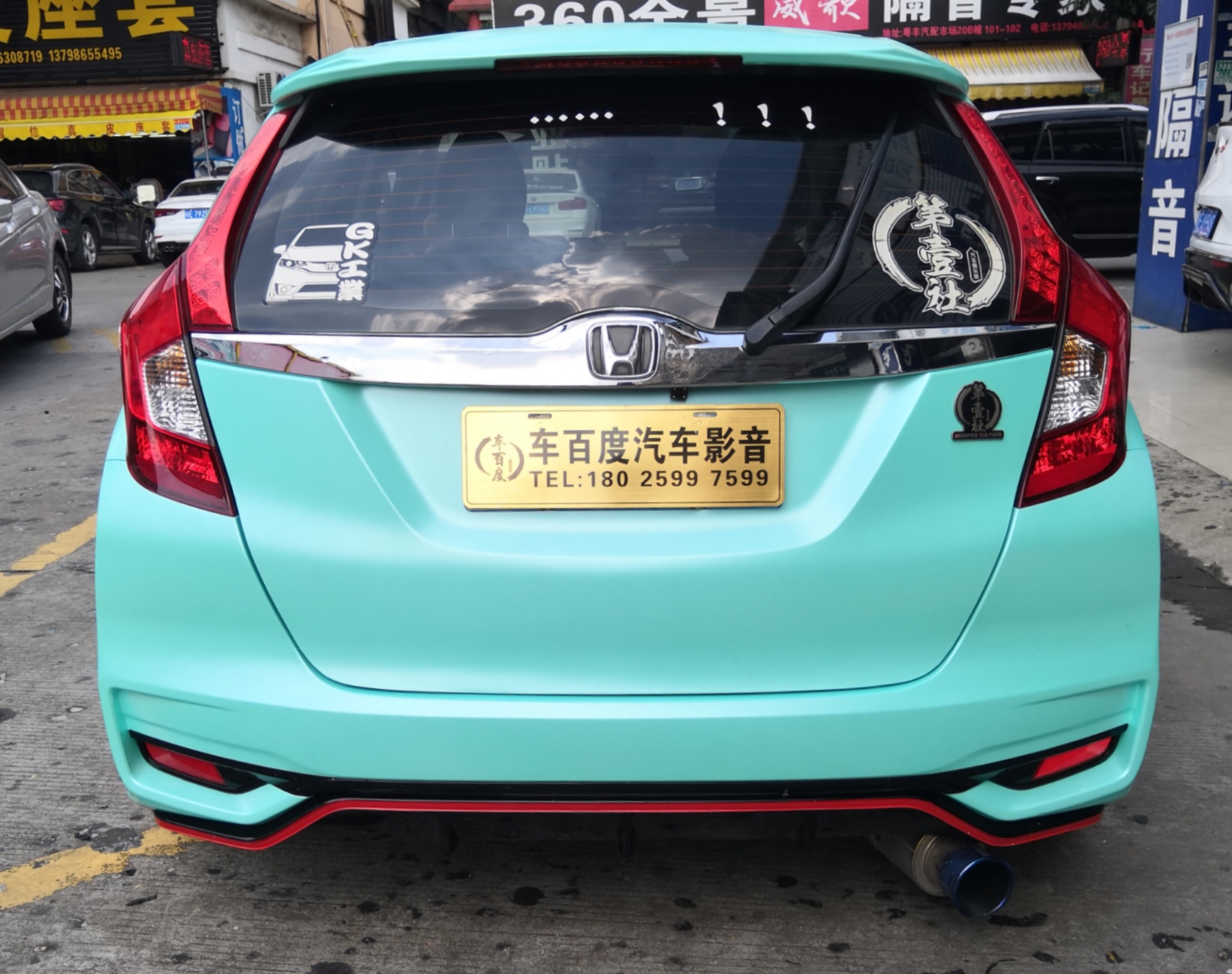 飞度蒂芙尼蓝改色膜,飞度改色璀璨黑魅紫