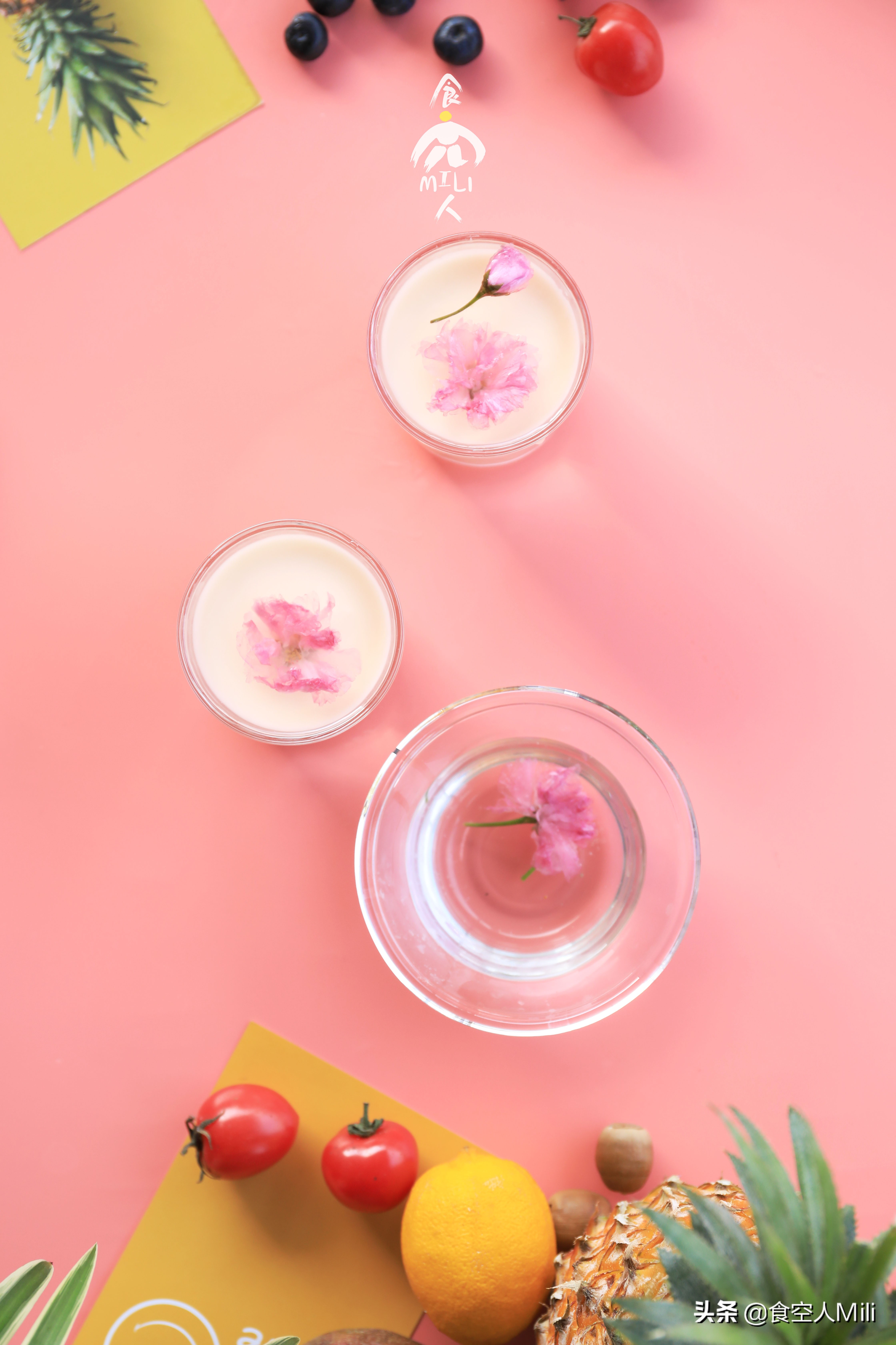 最火的樱花果冻甜品,超醇滑芝士布丁