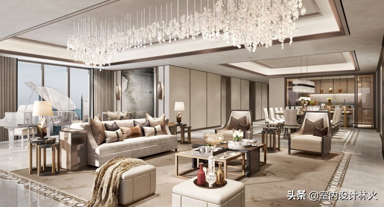 HWCD-重庆长嘉汇390平大平层精装修样板间丨设计方案+效果图+彩平