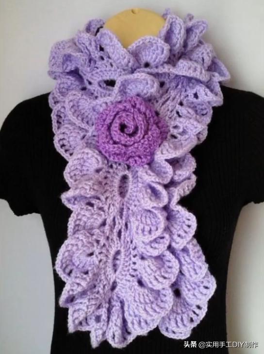 新款针织秋冬宽松披肩怎么织,针织中长款披肩