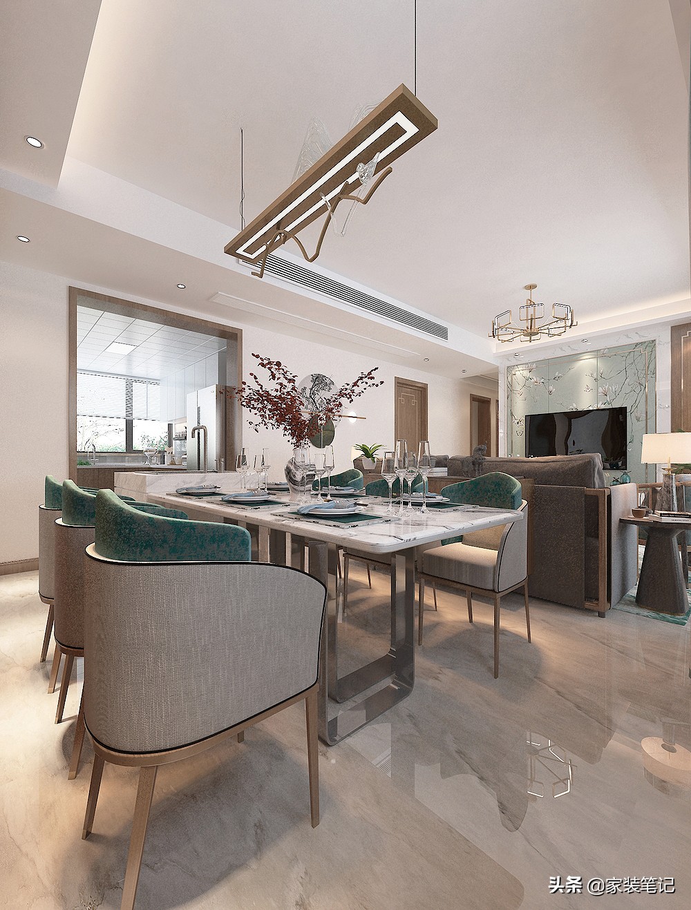 当现代简约邂逅新中式,当现代轻奢遇上新中式