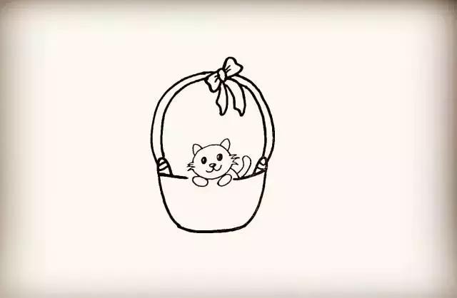 萌萌哒小猫咪简笔画,超萌小猫咪简笔画