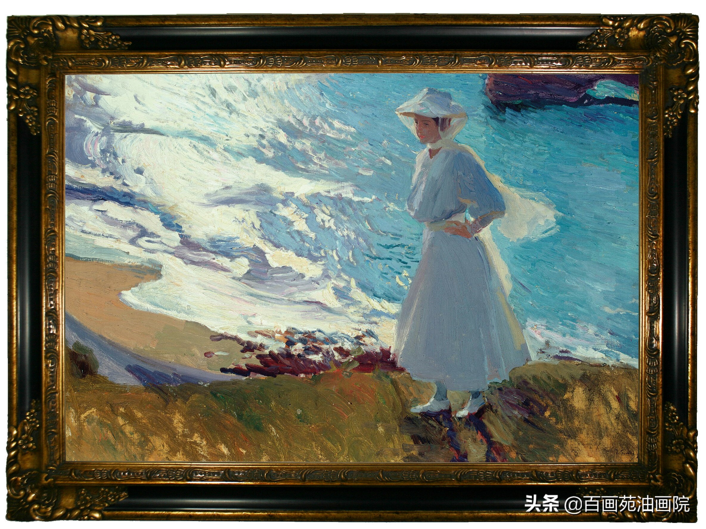 油画风景画法入门教程视频,油画风景基础知识海水应该怎样画