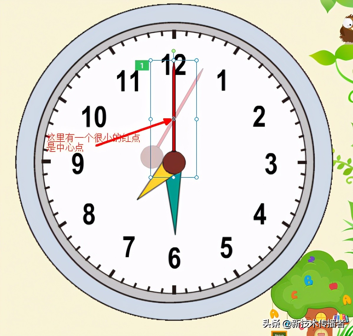 自制时钟分针时针秒针教具,三年级制作钟表时针分针和秒针