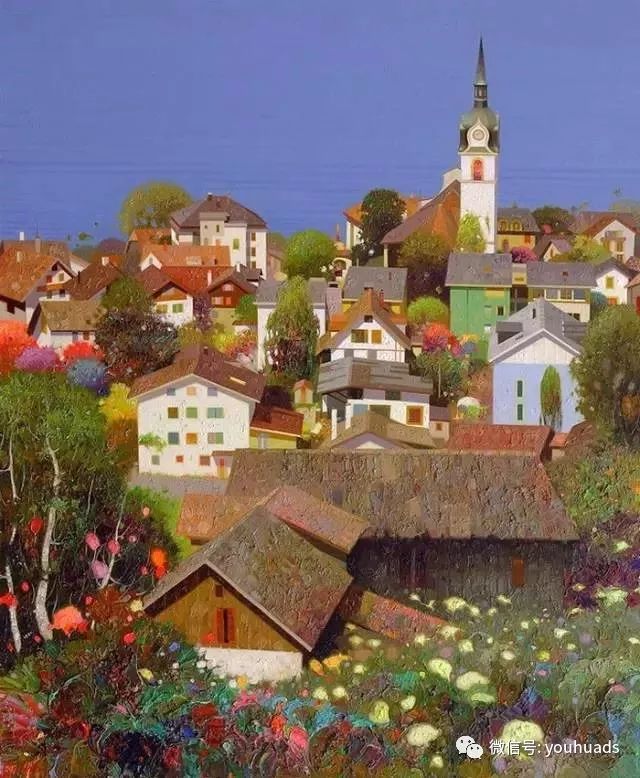 鲍勃罗斯的风景画,意大利画家fulviorinaldi水彩风景