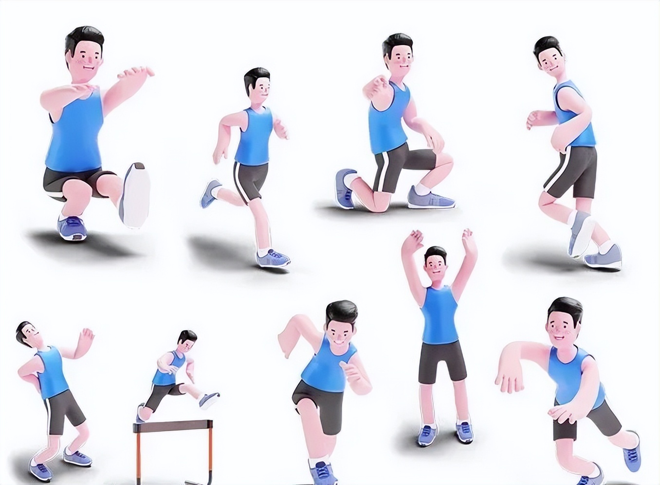 体育运动人物模型,体育器材3d模型