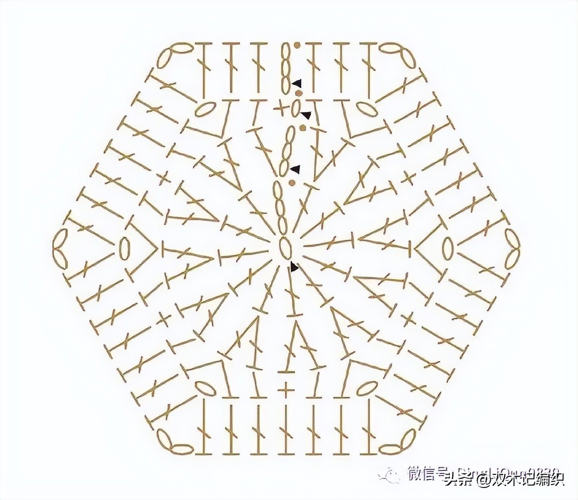 钩编简单六边形图解,钩编花样图案大全