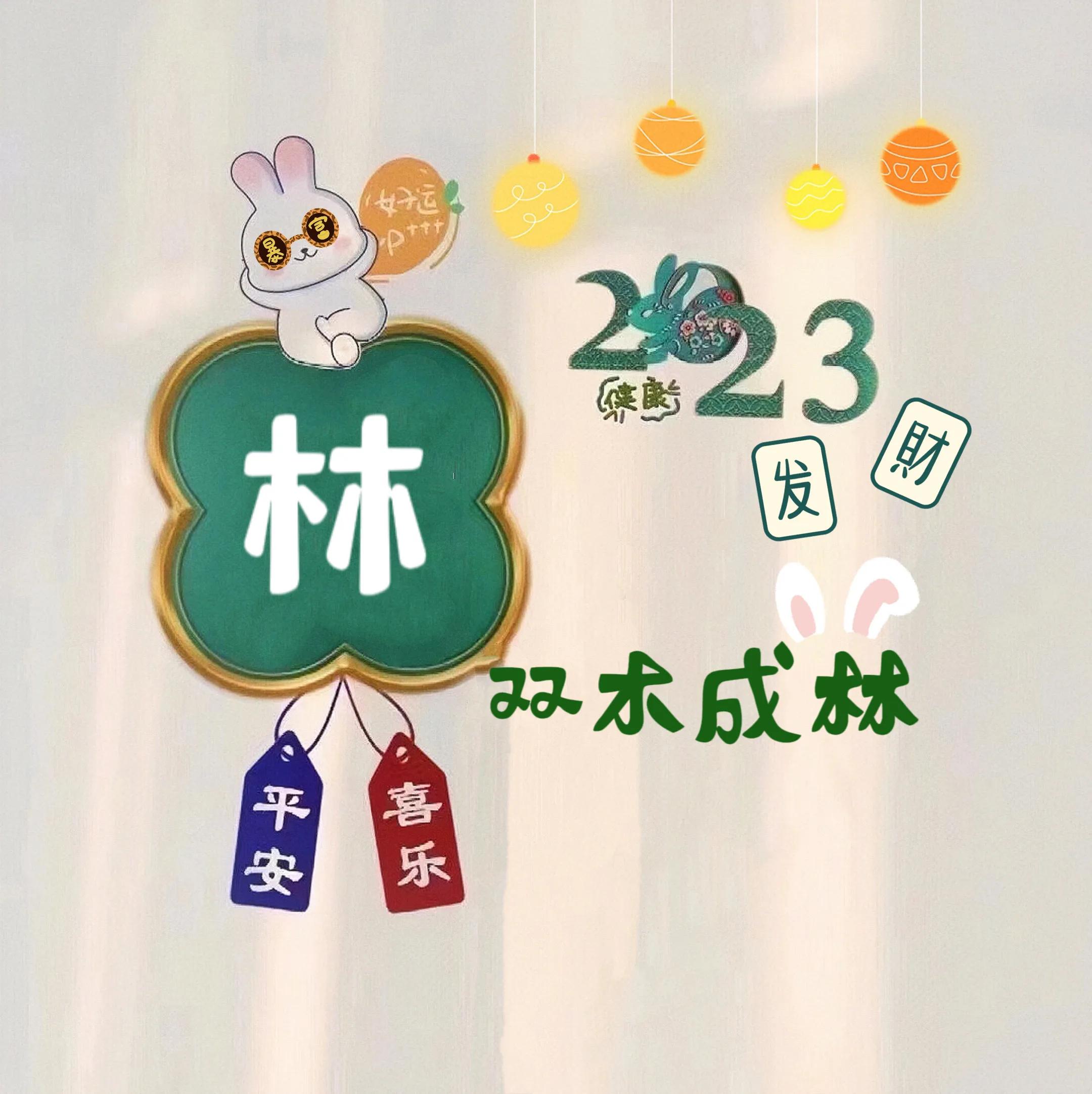 兔年姓氏头像取图,兔年姓氏图片大全