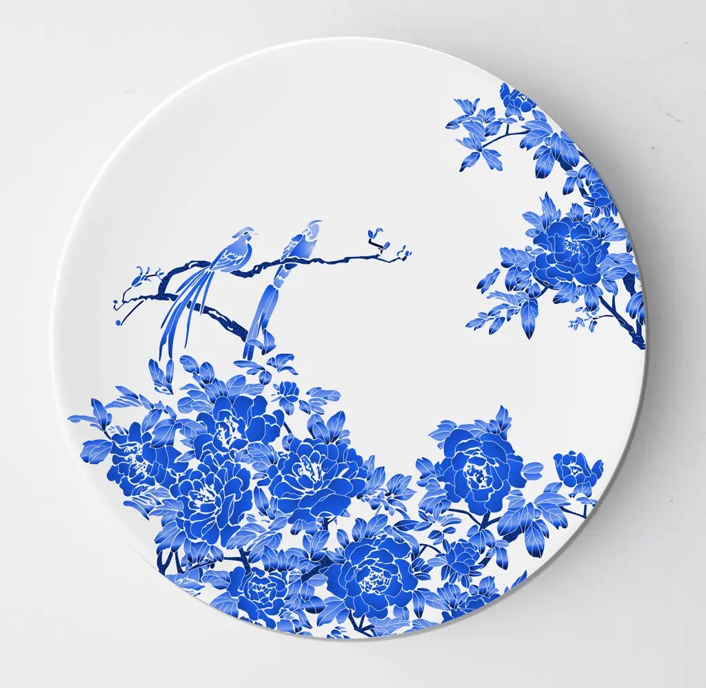 中国古青花瓷饰品,青花瓷天青色瓷器