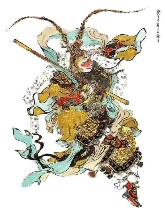 孙悟空经典插画,孙悟空的插画简单的