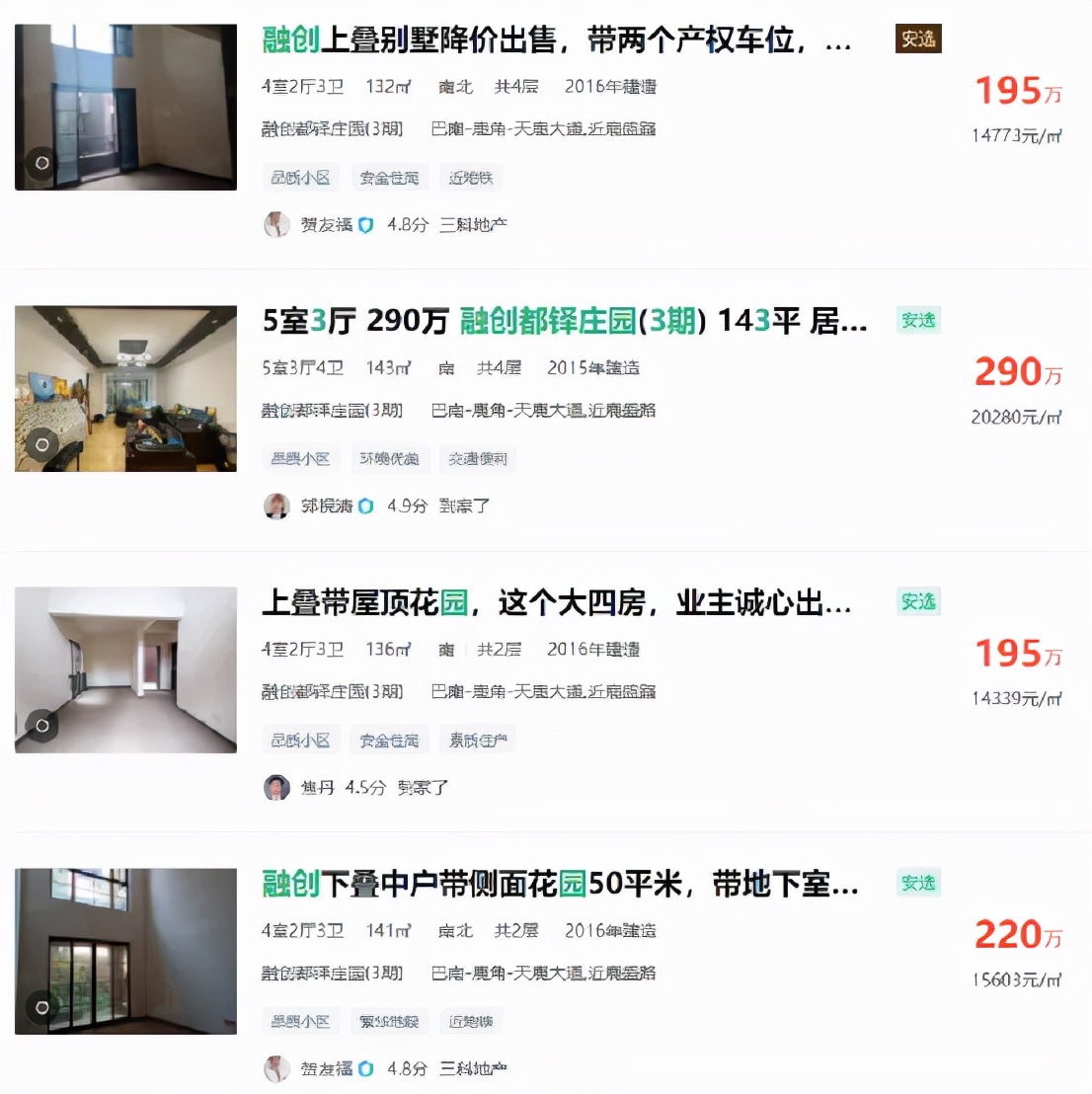 二手房涨跌幅前10出炉！渝北某小区跌了22.5%，你家涨还是跌？