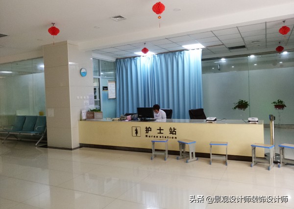 护士站背景墙分隔设计,护士站治疗室设计布局效果图